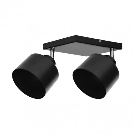 Lampy-sufitowe - lampa ścienno-sufitowa czarny/chrom e27 2x60w lisa ad-ld-6394be27m orno 