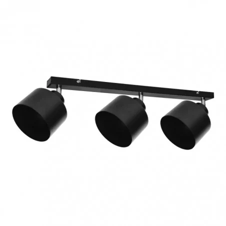 Lampy-sufitowe - potrójna lampa sufitowa - listwa czarna e27 3x60w lisa ad-ld-6395be27m orno 