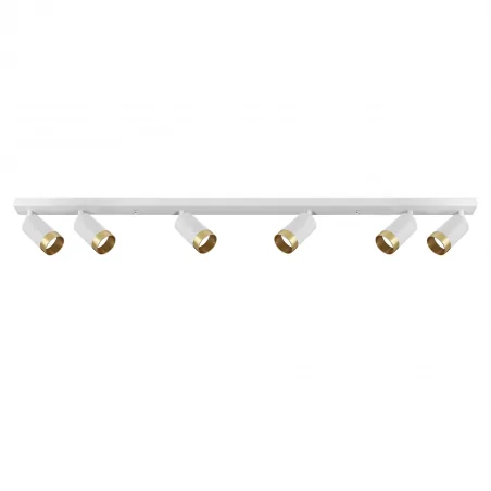 Oswietlenie-sufitowe - 323637 oprawa oświetleniowa długa  spot biało-złoty 6xgu10 arras pollux 
