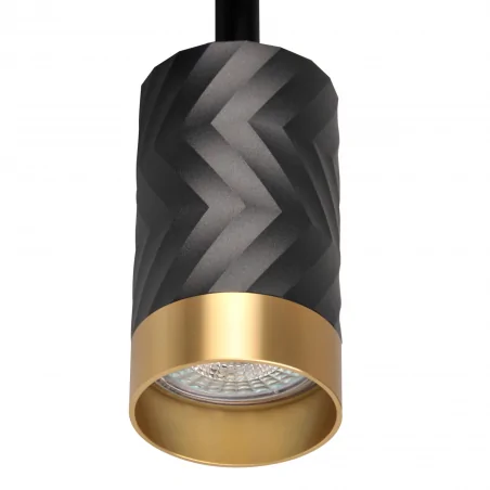 Oswietlenie-sufitowe - 323576 oprawa oświetleniowa długa  spot czarno-złoty 6xgu10 arras pollux 