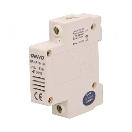 Dzwonki-do-drzwi-przewodowe - dzwonek przewodowy do zamontowania na szynie din-1 80db 230v or-dp-sb-133 orno 