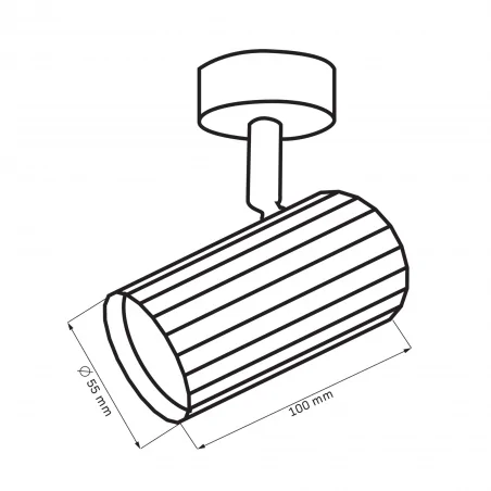 Kinkiety-do-salonu - 323415 oprawa tubka ścienno sufitowa czarno-złota gu10 nicea polux 