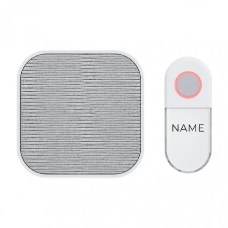 Dzwonki-do-drzwi-bezprzewodowe - dzwonek bezprzewodowy na baterie 38 dźwięków 150m learning system biały tela or-db-ka-168/w orno 