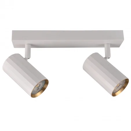 Kinkiety-do-salonu - 323484 listwa podwójna ścienno sufitowa biało-złota 2xgu10 nicea polux 