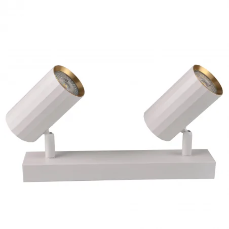 Kinkiety-do-salonu - 323484 listwa podwójna ścienno sufitowa biało-złota 2xgu10 nicea polux 