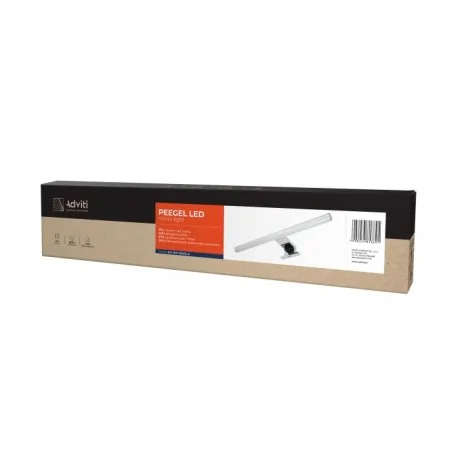 Kinkiety-lazienkowe - kinkiet nad lustro srebrny 60cm led 9w 810lm 4000k peegel ad-om-6122l4 orno 