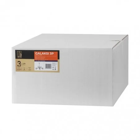 Lampy-sufitowe - nowoczesna lampa wisząca 3 kule chrom e14 3x40w galaksi 3p ad-ld-6214gge14s orno 