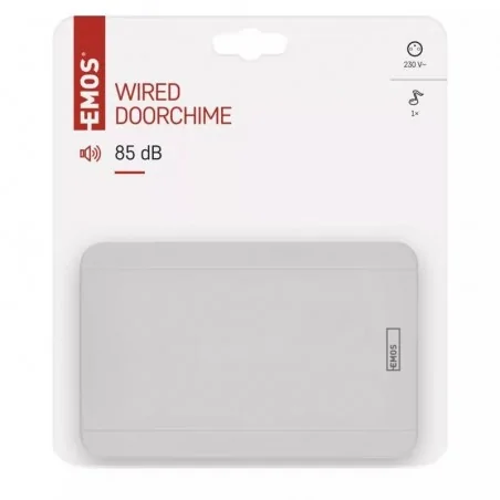 Dzwonki-do-drzwi-przewodowe - prosty dzwonek do drzwi przewodowy biały 230v p57002 emos 
