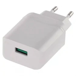 Kable-i-przewody - uniwersalna ładowarka sieciowa do telefonu adapter usb quick 3a 18w biały v0123 emos 
