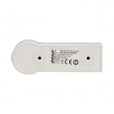 Dzwonki-do-drzwi-bezprzewodowe - przycisk bezprzewodowy do rozbudowy dzwonków emo i disco biały or-db-kh-120pd/w orno 