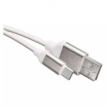 Kable-usb - sm7025w biały kabel usb 2.0 1m wtyk a-c do ładowania telefonu emos 