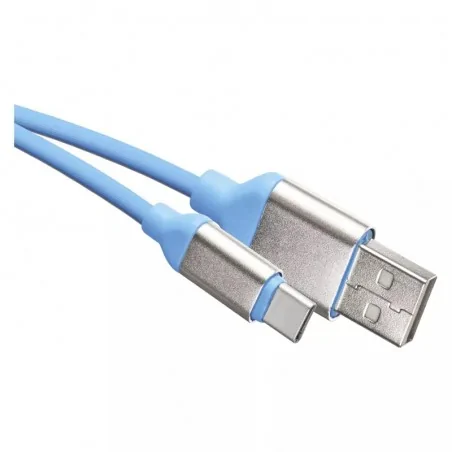 Kable-usb - sm7025b niebieski kabel do telefonu typu c usb 2.0 1m wtyk a-c do ładowarki do telefonu emos 