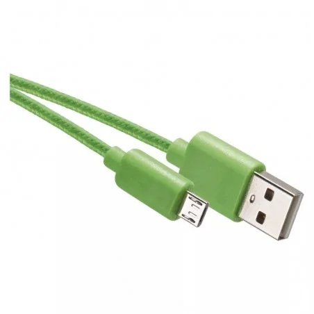 Kable-usb - sm7006g zielony kabel usb 2.0 1m wtyk a- micro b do ładowania telefonu emos 