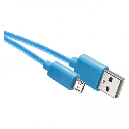 Kable-usb - sm7006b niebieski kabel usb 2.0 1m wtyk a- micro b do ładowania telefonu emos 