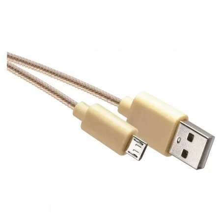 Kable-usb - sm7006y złoty kabel usb 2.0 1m wtyk a- micro b do ładowania telefonu emos 