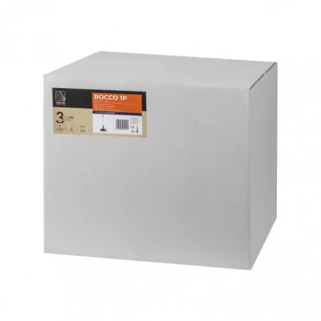 Lampy-sufitowe - oświetlenie wiszące czarno-miedziane e27 60w rocco 1p ad-ld-6223bce27 orno 