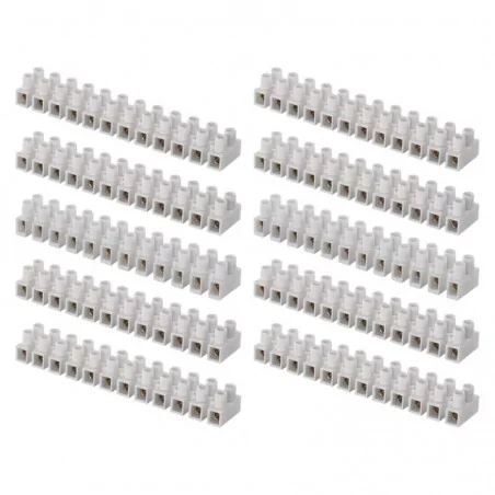 Szybkozlaczki - a4003 listwa zaciskowa złączka 12-torowa biała komplet 10 sztuk 12x10mm emos 