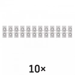 Szybkozlaczki - a4001 listwa zaciskowa złączka 12-torowa biała komplet 10 sztuk 12x4mm emos 