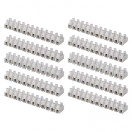 Szybkozlaczki - a4004 listwa zaciskowa złączka 12-torowa biała zestaw 10 sztuk 12x16mm emos 