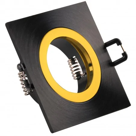 Oprawy-sufitowe-stale - 323354 febe oprawa sufitowa czarno-złota kwadratowa gu10 polux 