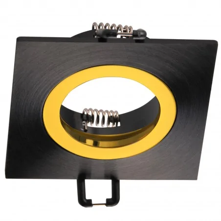 Oprawy-sufitowe-stale - 323354 febe oprawa sufitowa czarno-złota kwadratowa gu10 polux 