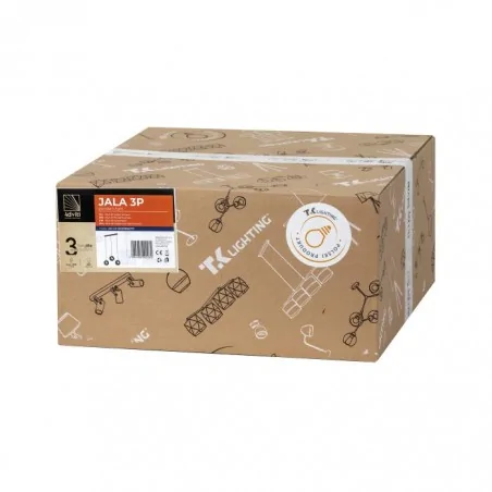 Lampy-sufitowe - oświetlenie wiszące czarna listwa 65cm e27 3x15w led jala 3p ad-ld-6226be27m orno 