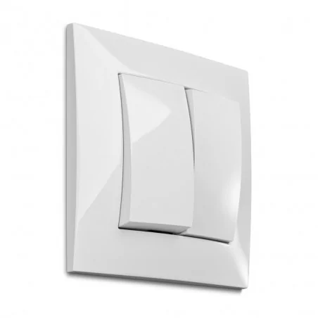 Wylaczniki-podwojne - włącznik podwójny biały w ramce podtynkowy carla 1711-00  elektro-plast 