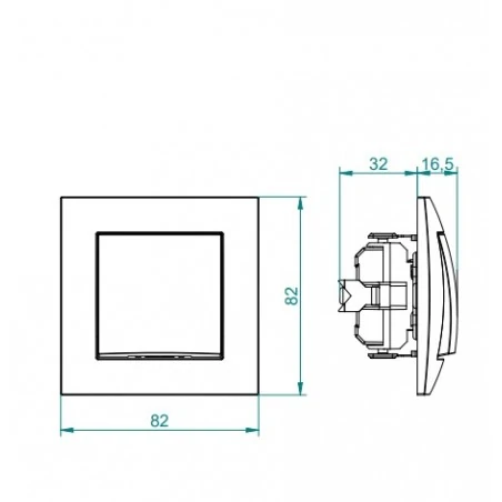 Wylaczniki-schodowe - włącznik schodowy biały w ramce podtynkowy carla 1712-00  elektro-plast 