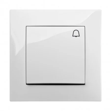 Wylaczniki-i-wlaczniki - włącznik dzwonkowy biały w ramce podtynkowy carla 1714-00  elektro-plast 