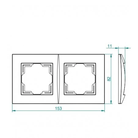 Ramki-podwojne - czarna ramka podwójna do serii carla 1772-09 elektro-plast 