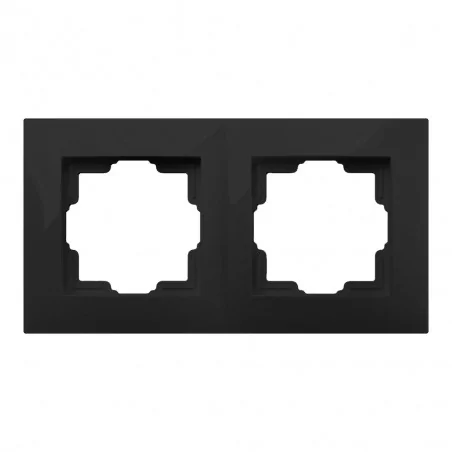 Ramki-podwojne - czarna ramka podwójna do serii carla 1772-09 elektro-plast 