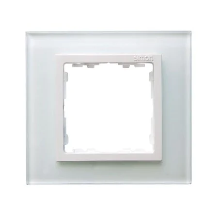 Ramki-pojedyncze - ramka pojedyncza szklana biały / biała 82617-30 simon 82 nature kontakt-simon 