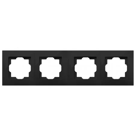 Ramki-poczworne - czarna ramka poczwórna do serii carla 1774-09  elektro-plast 
