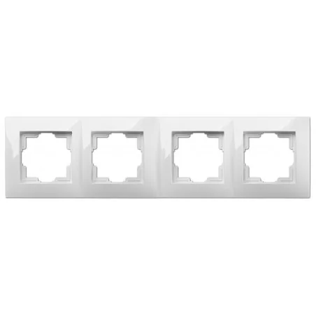Ramki-poczworne - biała ramka poczwórna do serii carla 1774-00  elektro-plast 