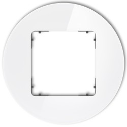 Ramki-pojedyncze - ramka pojedyncza okrągła z efektem szkła biała/spód grafitowy mat icon 0-28-irso-1 karlik