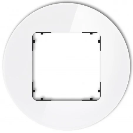 Ramki-pojedyncze - ramka pojedyncza okrągła z efektem szkła biała z czarnym spodem icon 0-12-irso-1 karlik 