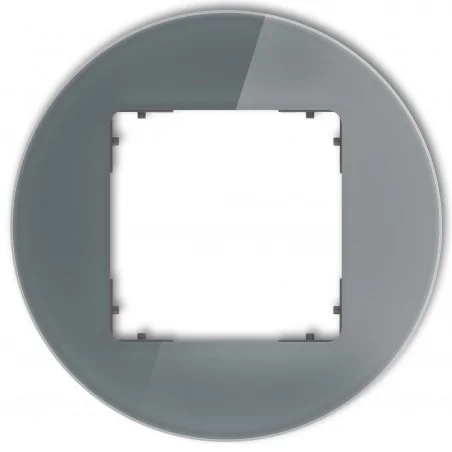 Ramki-pojedyncze - ramka pojedyncza z efektem szkła grafitowa/spód grafitowy mat icon 28-28-irso-1 karlik 