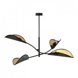 Lampy-sufitowe - oświetlenie wiszące czarno-złote ażurowe e14 4x40w petalo ad-ld-6302b-ce14zw orno
