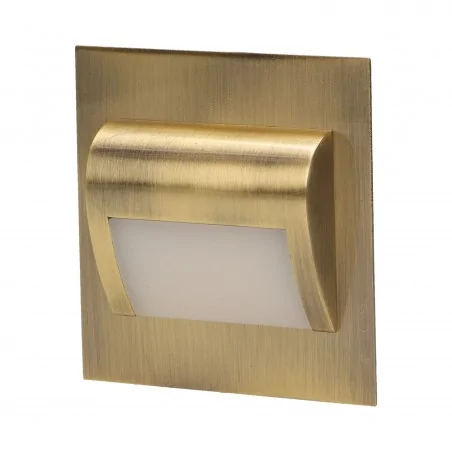 Oswietlenie-schodowe-ciepla-barwa - podtynkowa oprawa schodowa mosiądz led 1,2w 12v dc 100lm 3000k draco or-os-1529l3/br orno 