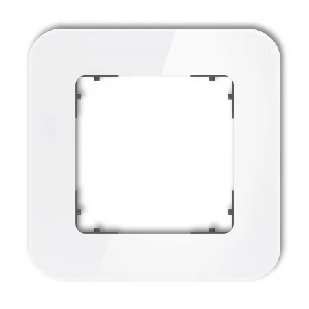 Ramki-pojedyncze - ramka pojedyncza zaokrąglona biała/spód grafitowy mat z efektem szkła icon 0-28-irsz-1 karlik 