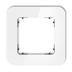 Ramki-pojedyncze - ramka pojedyncza zaokrąglona z efektem szkła biała z czarnym spodem icon 0-12-irsz-1 karlik