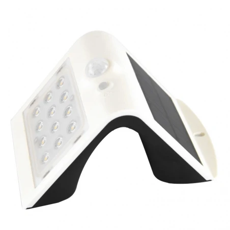 Kinkiety-solarne - siloe lampa ogrodowa naświetlacz solarny led z czujnikiem zmierzchowo-ruchowym biały ip62 ad-sl-6083wlr4 orno 