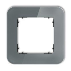 Ramki-pojedyncze - ramka pojedyncza zaokrąglona z efektem szkła grafitowa z czarnym spodem icon 28-12-irsz-1 karlik