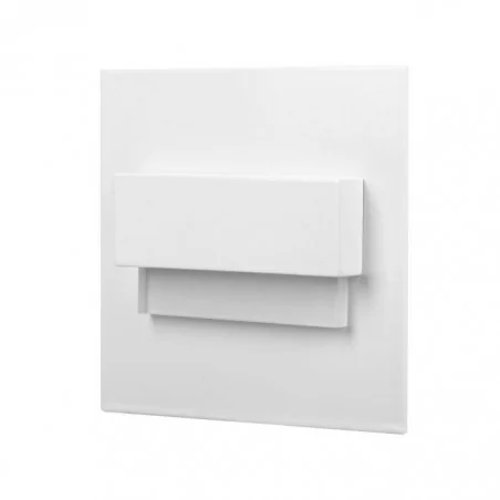 Oswietlenie-schodowe-zimna-barwa - biała oprawa podtynkowa schodowa led 1,5w 12vdc 30lm 6000k traco ad-os-6165l6/w orno 