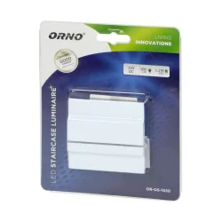 Oswietlenie-schodowe-ciepla-barwa - oświetlenie schodowe białe natynkowe 12vdc 100lm 3000k led 1,2w cygnus or-os-1530l3/w orno 