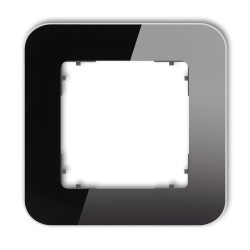 Ramki-pojedyncze - ramka pojedyncza  efektem szkła czarna/spód grafitowy mat icon 12-28-irsz-1 karlik