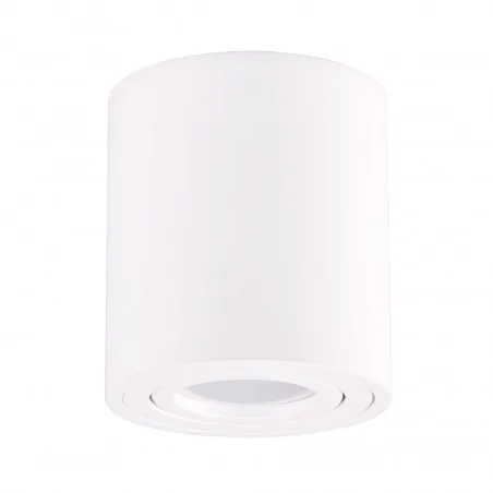 Oprawy-sufitowe - 318459 oprawa sufitowa biała okrągła tuba z żarówką gu10 w komplecie orion mini polux 