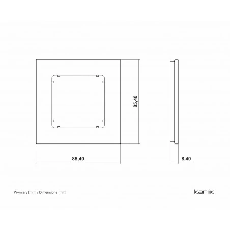 Ramki-pojedyncze - ramka pojedyncza z efektem szkła szara z białym spodem icon 15-0-irsk-1 karlik 
