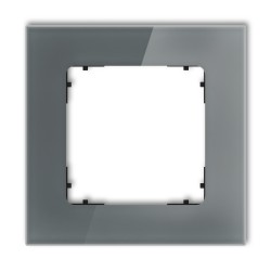 Ramki-pojedyncze - ramka pojedyncza z efektem szkła grafitowa z czarnym spodem icon 28-12-irsk-1 karlik