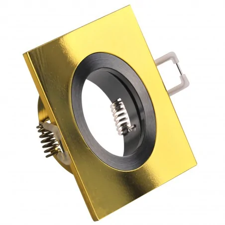 Oprawy-sufitowe-stale - 323378 febe oprawa sufitowa podtynkowa złota z czarną wstawką kwadratowa gu10 polux 